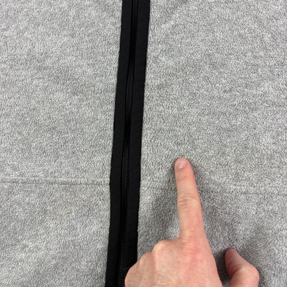 Vintage 90s Nike Jacket Mens Large Gray Fleece Full Zip Pockets Casual - Picture 4 of 12